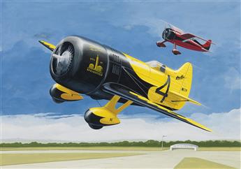(ADVERTISING / AMERICAN ARTIST / AIRCRAFT.) Gee Bee Model Z Super Sportster.